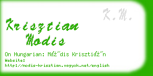 krisztian modis business card